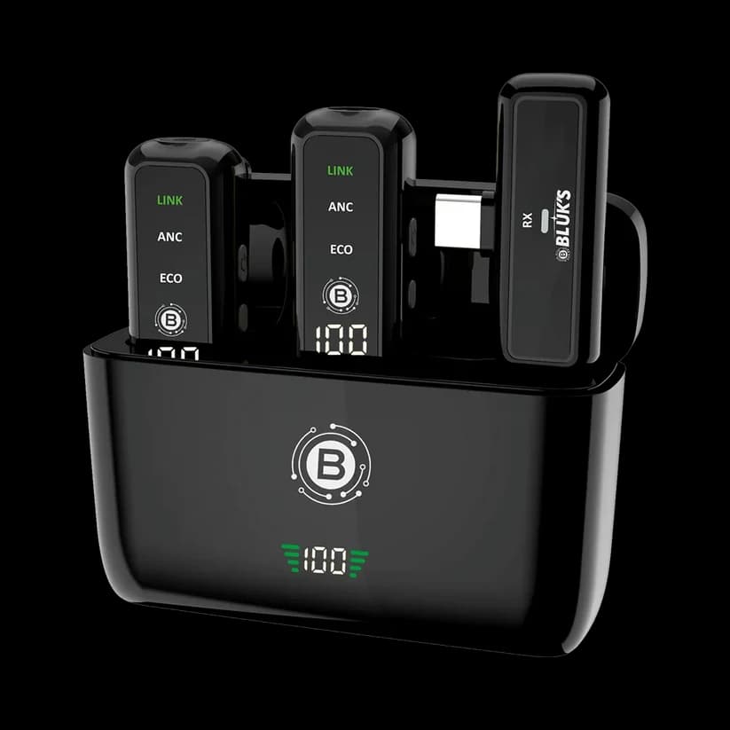 BLUK’S BX-22 AudioX | Dual Lavaliere Wireless Microphone with ANC